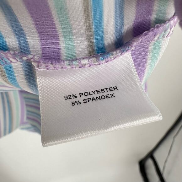 Peter Millar Southern Comfort Polo Men’s XXL Striped Golf Athletic Purple Blue - Picture 7 of 10